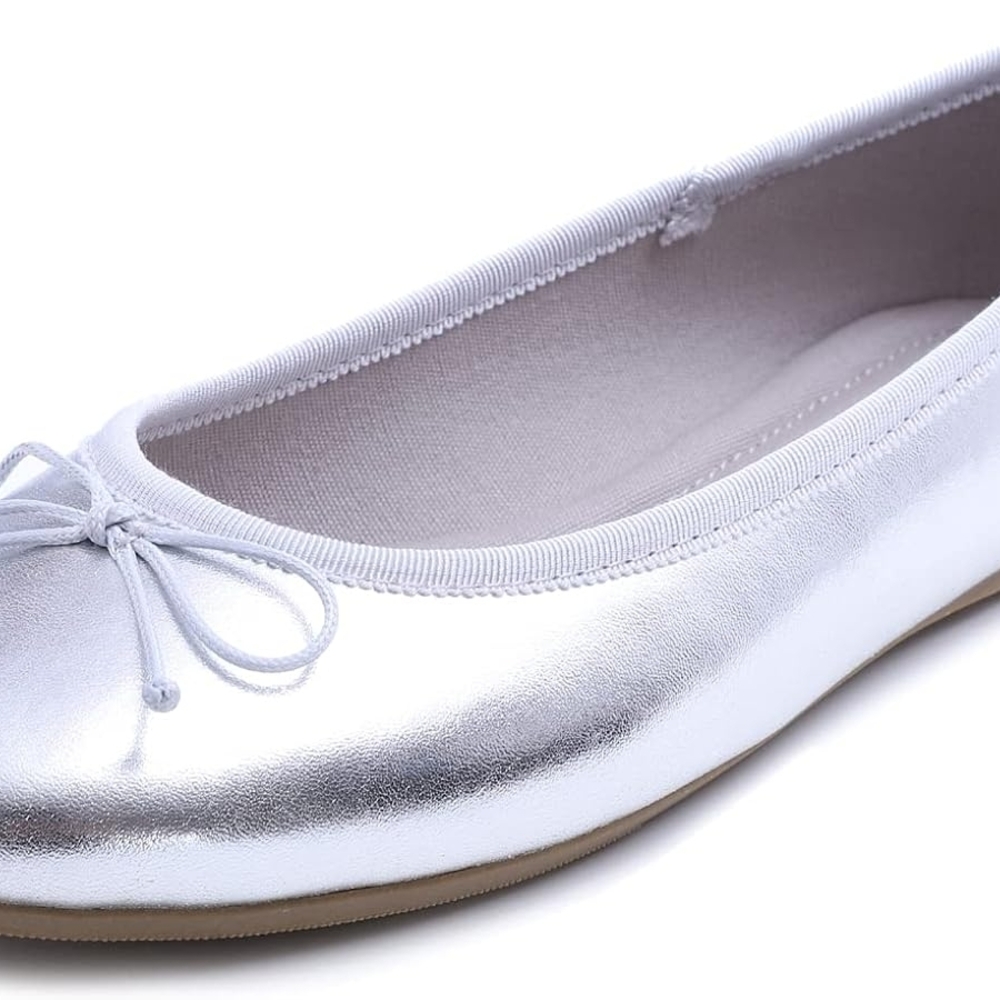 FEVERSOLE Women's Macaroon Colorful Memory Foam Cushion Insock Ballet Flats